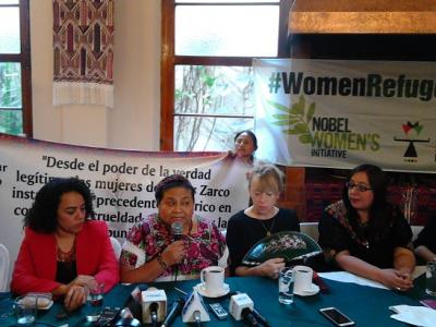 Mujeres Premio Nobel apoyan a víctimas de Sepur Zarco en Guatemala